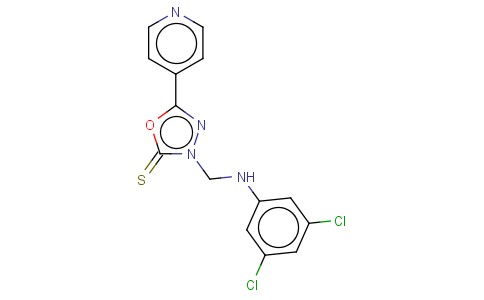 1,3,4-OXADIAZOLE-2(3H)-THIONE, 3-(((3,5-DICHLOROPHENYL)AMINO)METHYL)-5-(4-PYRIDINYL)-